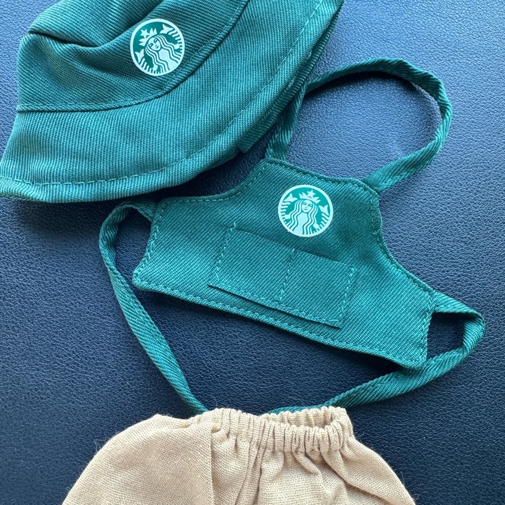 Starbucks Kids Green Hat and Apron Set